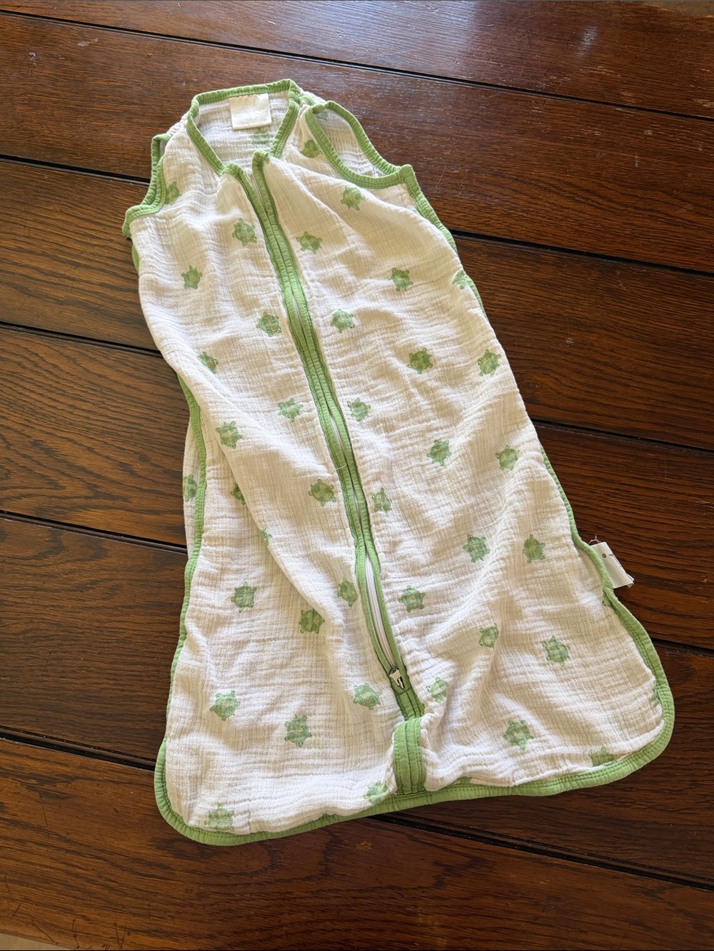 aden + anais Light Green Turtle Linen Sleep Sack